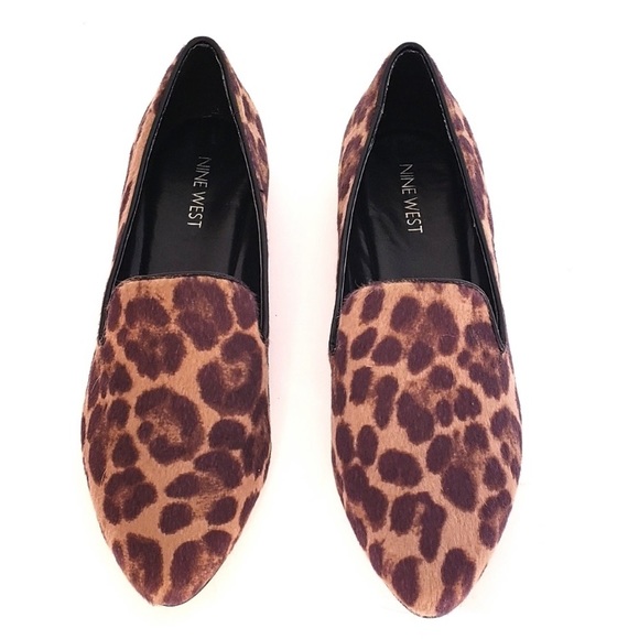Nine West Shoes - Nine West Hayden Point Toe Leopard Flat Loafers
